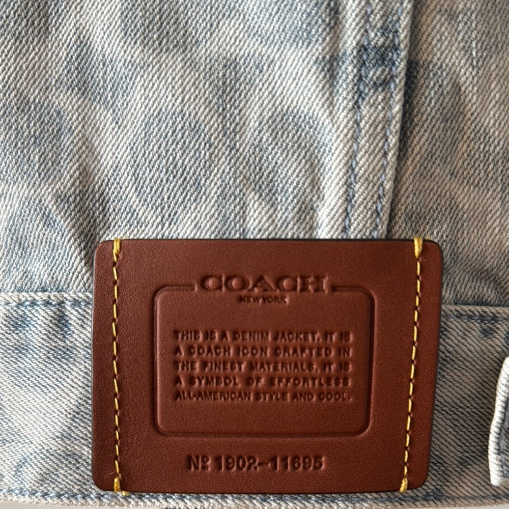 Coach Denim Jacket with Monogram Pattern. Offers welcome - Picture 6 of 8